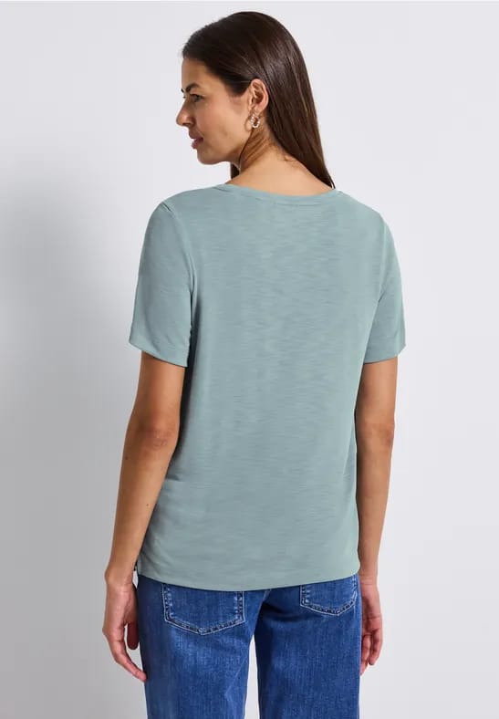 Silk-Look Shirt met tekst