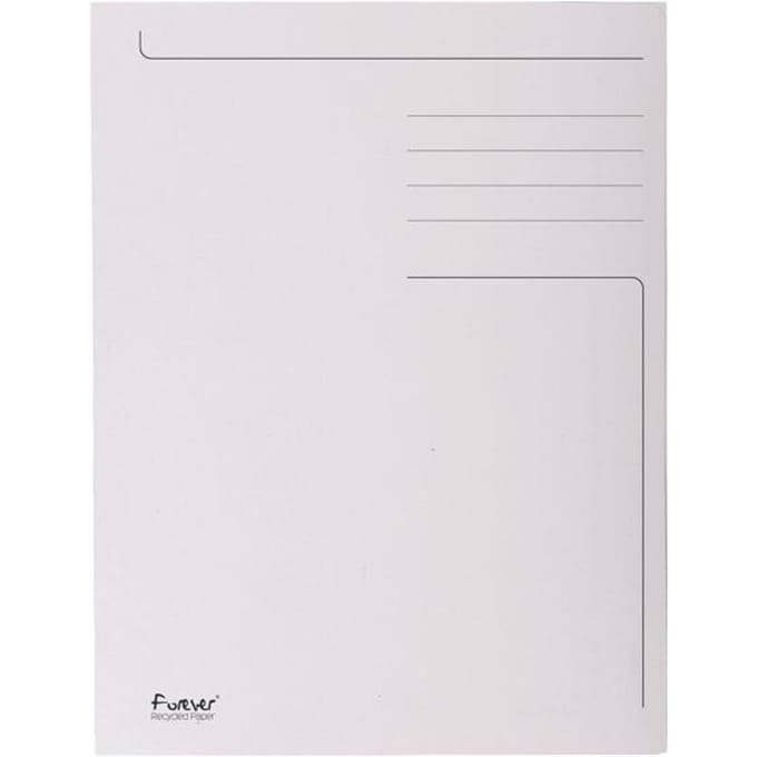 Exacompta 50x FOREVER® bedrukte map met 3 kleppen - 280gm2 - 24,5x35 cm voor folio - Grijs - 449019E
