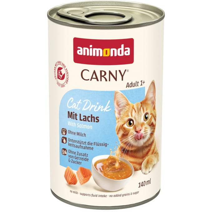 12x140ml animonda Carny Cat Drink Zalm Kattenmelk