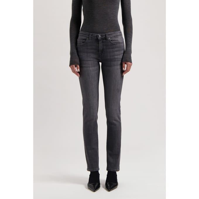 Mud Jeans Faye Low Slim - Authentic Black Authentic Black Größe: W33L34 | Slim Jeans Outlet | Damen | Schwarz