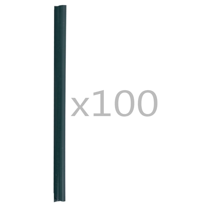 vidaXL - 100 - st - Schuttingstrookklemmen - PVC - groen