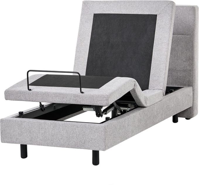 VICEROY - Eenpersoonsbed - Lichtgrijs - 80 x 200 cm - Polyester