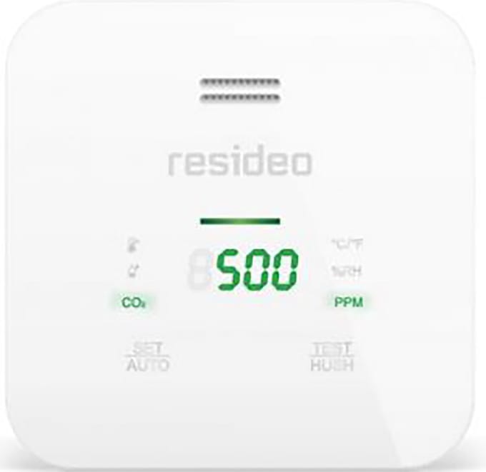 Resideo R200C2-A Kooldioxidemelder werkt op het lichtnet Detectie van Kooldioxide