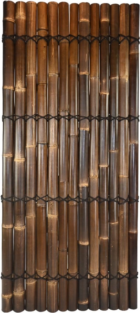 TuinChamp Bamboescherm zwart half rond 200x90cm