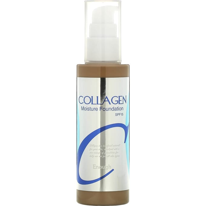 Genoeg, collageen, hydraterende foundation, SPF 15, #23, 3,38 fl oz (100 ml) white