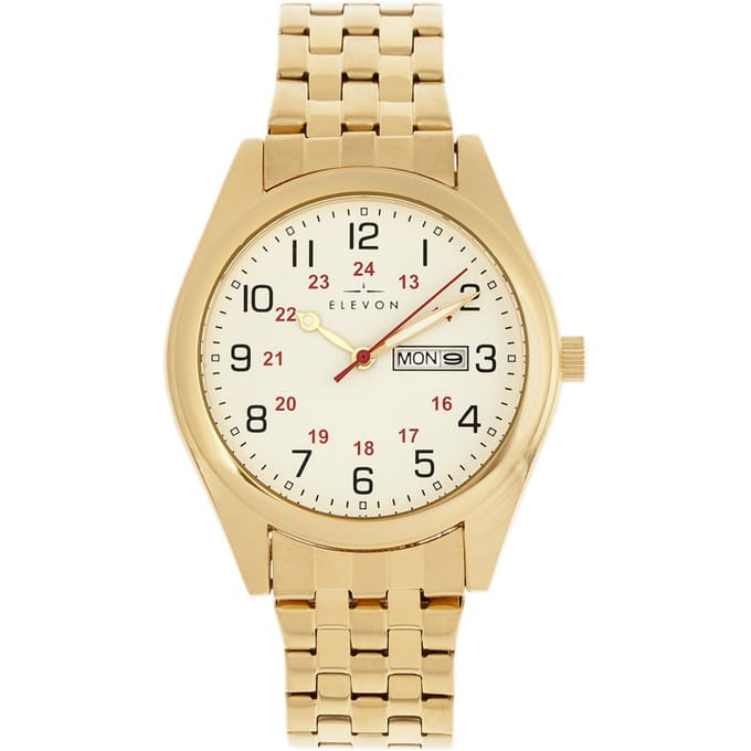 Elevon Gann Horloge met Armband w/Dag/Datum