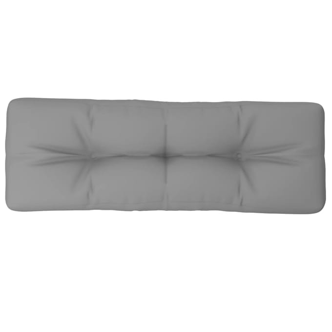 vidaXL - Palletkussen - 120x40x12 - cm - stof - grijs