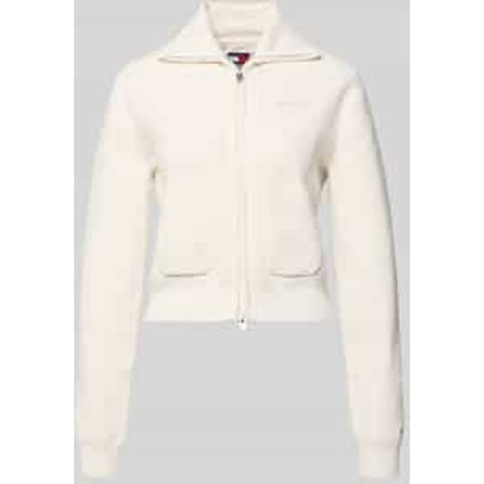 Slim fit gebreid jack met opgestikte zakken
