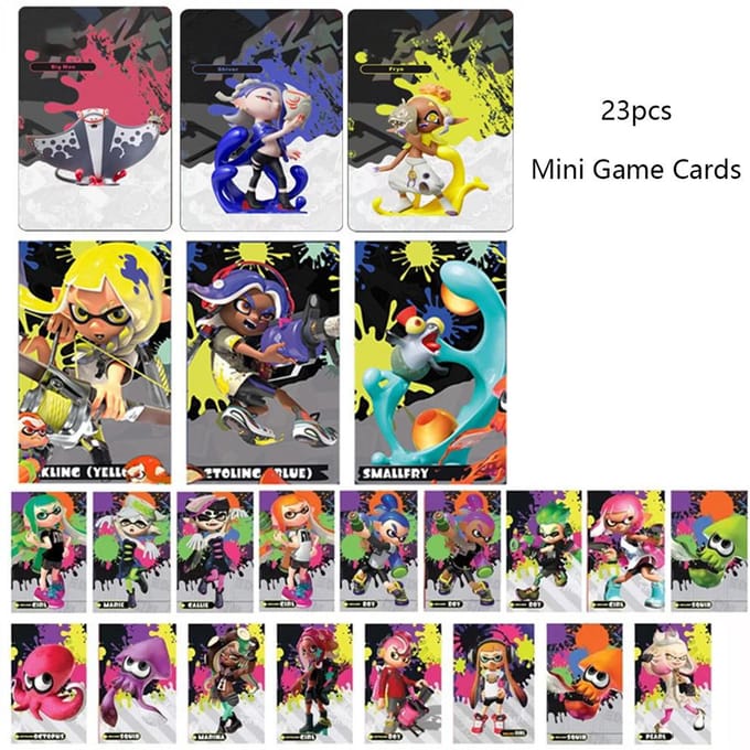 23 stuks Splatoon 3 NFC Tag Mini Game Kaarten Voor NS Switch black