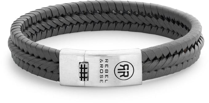Rebel & Rose Twisted 925 Grey RR-L0132-S-17.5 cm