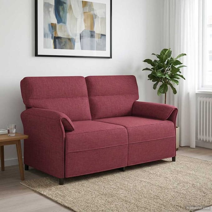 vidaXL - Bank - 100% - polyester - metalen - frame - MDF, - Multiplex