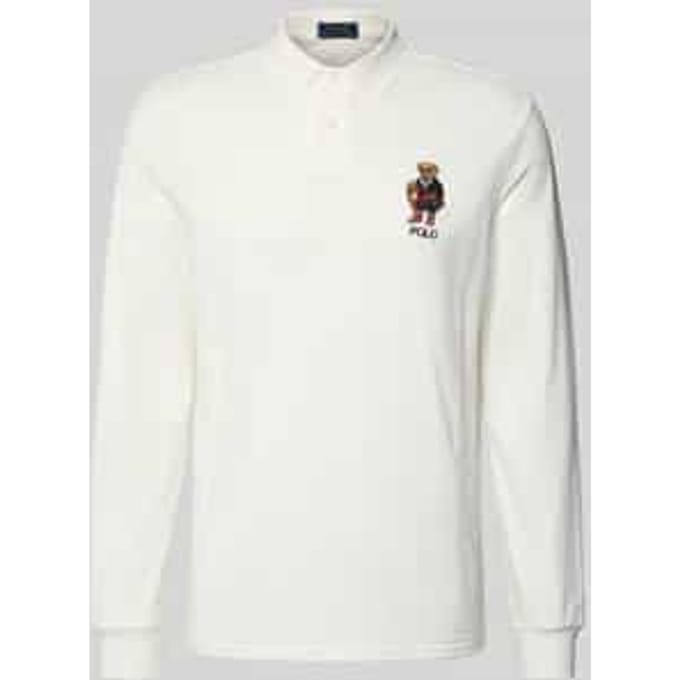 Classic fit poloshirt met labelstitching