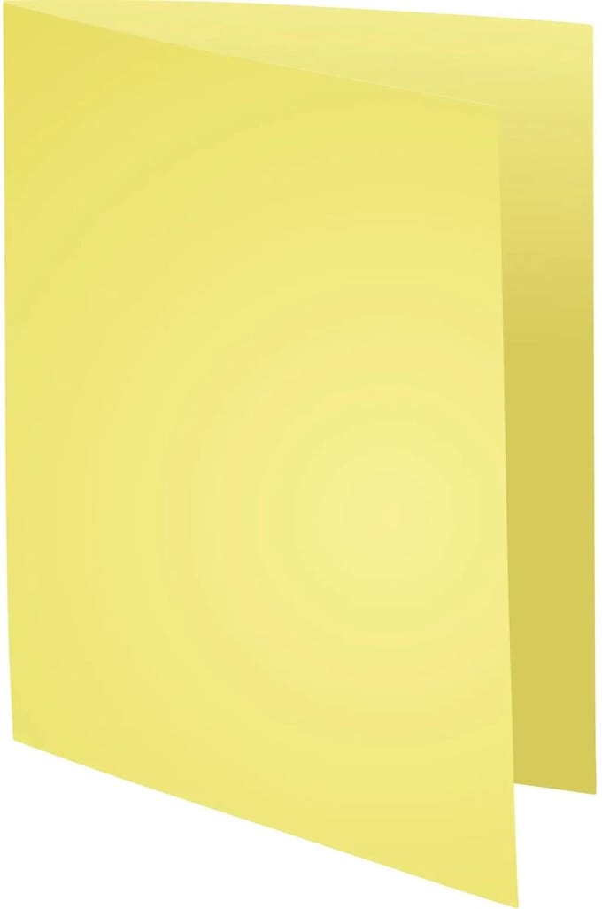 Exacompta 5x SUPER 210 Pak van 100 mappen 210g/m2 -24x32cm voor A4. - Kanariegeel - 330005E