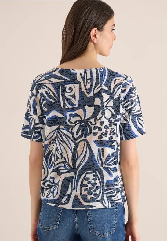 Shirt met burn-out look