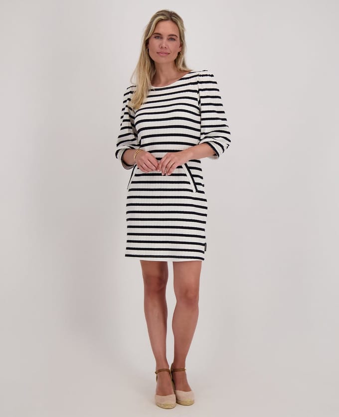 Je m'appelle Dames Jurk - Wit - Maat L