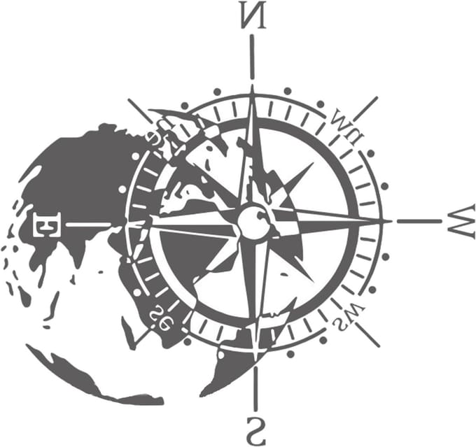 Solidchoice - Compass Stickers voor Auto en Motor