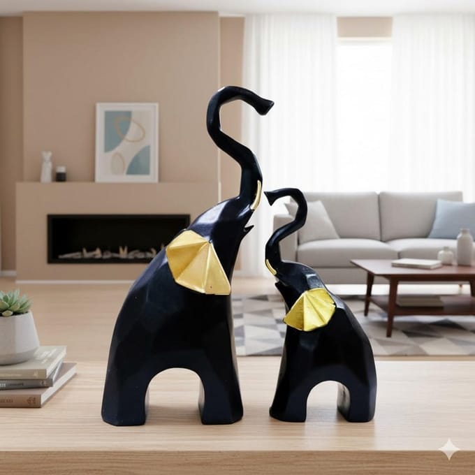 Decoratief Polyresin Olifant Beeld voor Woondecoratie en Cadeaus