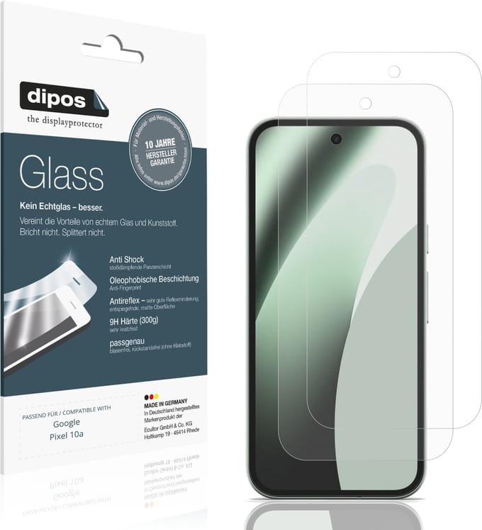 dipos – 2x Matte Pantserfolie geschikt voor Google Pixel 10a | 9H Screenprotector
