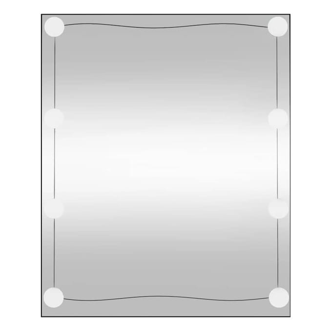 vidaXL - Wandspiegel - met - LED's - rechthoekig - 50x60 - cm - glas