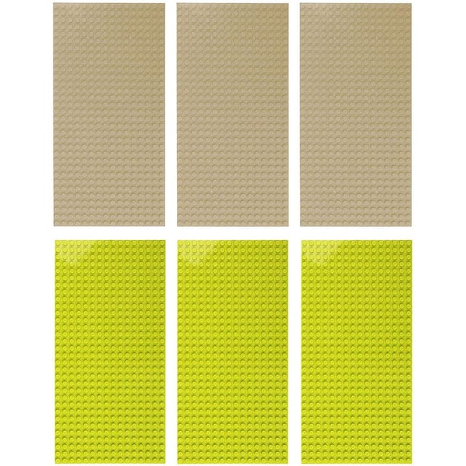 6 stuks 16x32 Compatibele Klassieke Bouwsteen Accessoires Bord Deel 6pcs 16x32