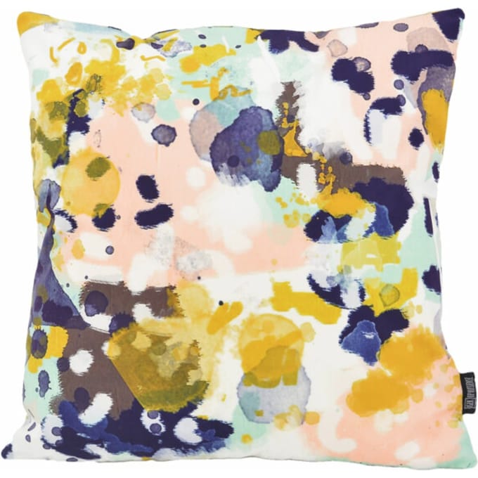 Gek op kussens! Sierkussen paint splatters #1 | 45 x 45 cm | katoen/polyester