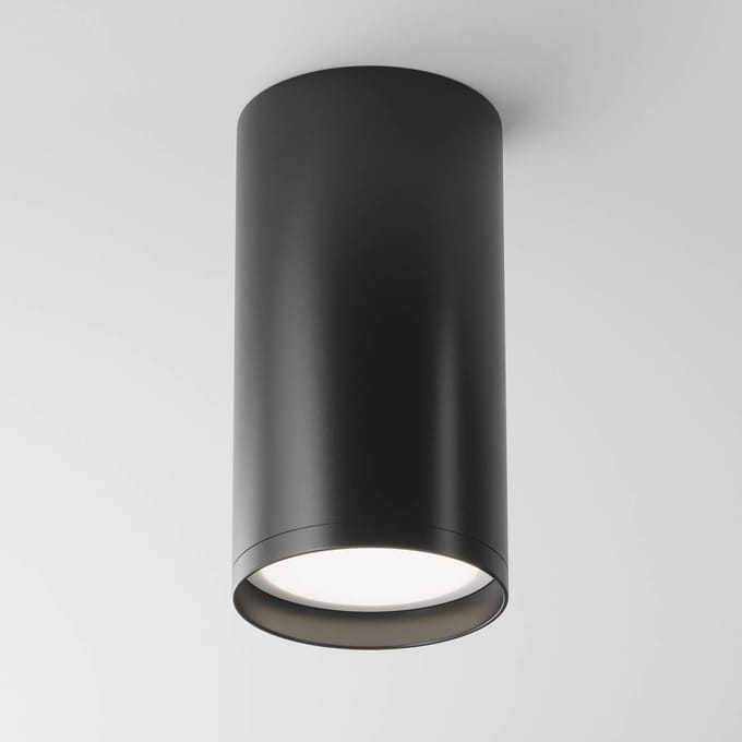 Maytoni Focus downlight, zwart, Ø 5,2 cm, aluminium, GU10