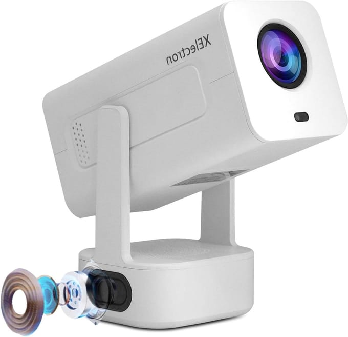 Smart Projector - Draagbare Beamer - Thuisbioscoop Ervaring - Android 13 Ingebouwd - 200 Inch Scherm - Zwart