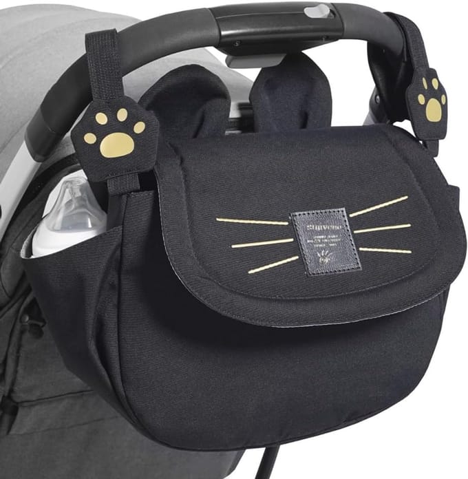 Kattenluier Tas Grote Capaciteit voor Kinderwagens - Organizer voor Moeders - Zwart