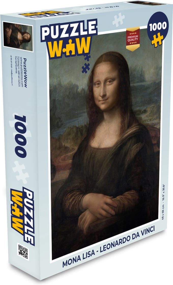 Puzzel Mona Lisa - Leonardo Da Vinci - Legpuzzel - Puzzel 1000 stukjes volwassenen
