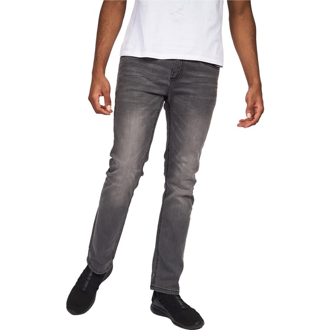 Crosshatch Heren Svelte Stretch Jeans (Grijs wasgoed)