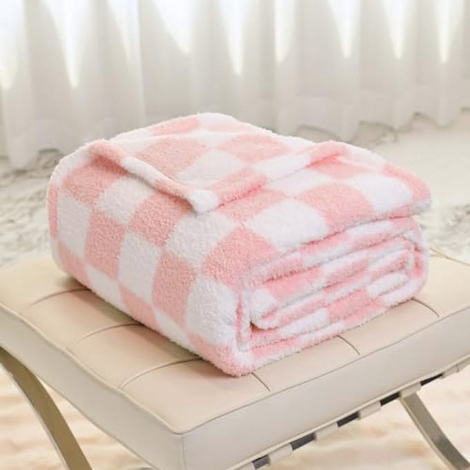 Geruite Deken van Microfiber voor Decoratie en Comfort - Zacht, Warm en Cozy