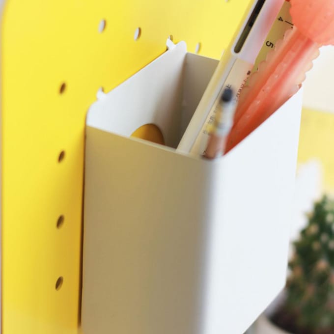 Pegboard Opbergbakken Grote Capaciteit Nagelvrije Installatie Pegboard Organizer Bekers Pegboard gray