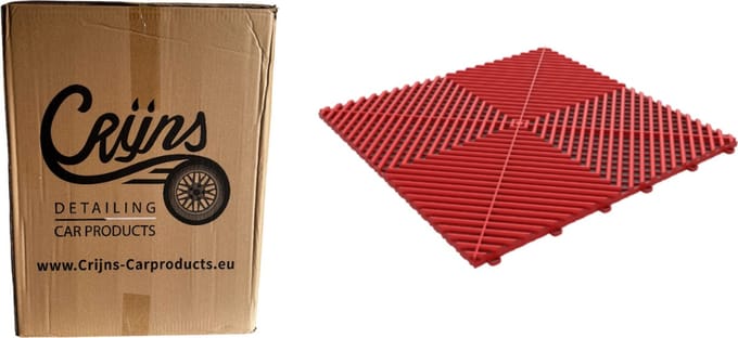 CRIJNS - Dalles - Floor Tiles - Trax - PRO - 39,50x39,50cm - BOX - 30 Items - Red