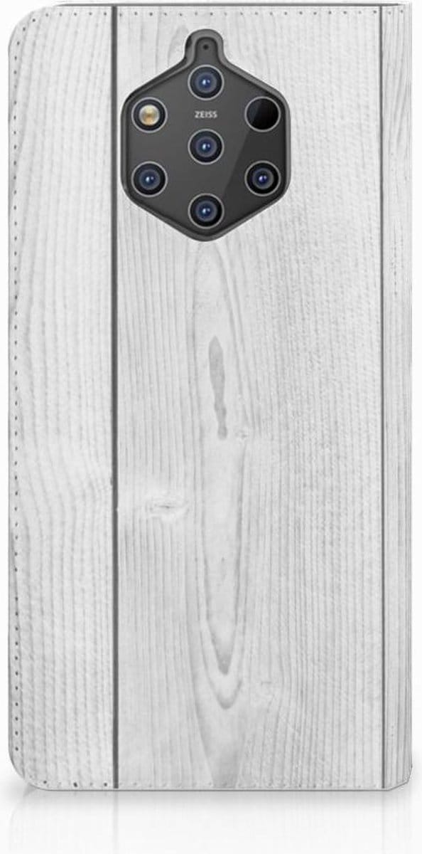 Nokia 9 PureView Book Wallet Case White Wood