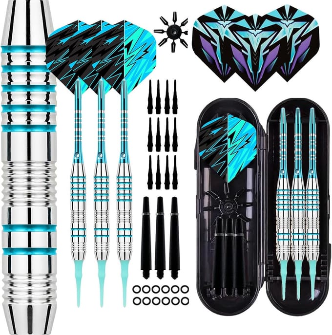Professionele Softtip Dartpijlen Set met Kunststof Punten en Opbergtas (18 Gram)