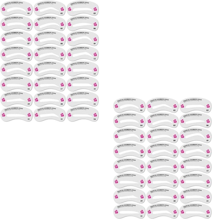 Set van 48 Herbruikbare Wenkbrauwsjablonen - Diverse Vormen voor Perfecte Ogen Make-up