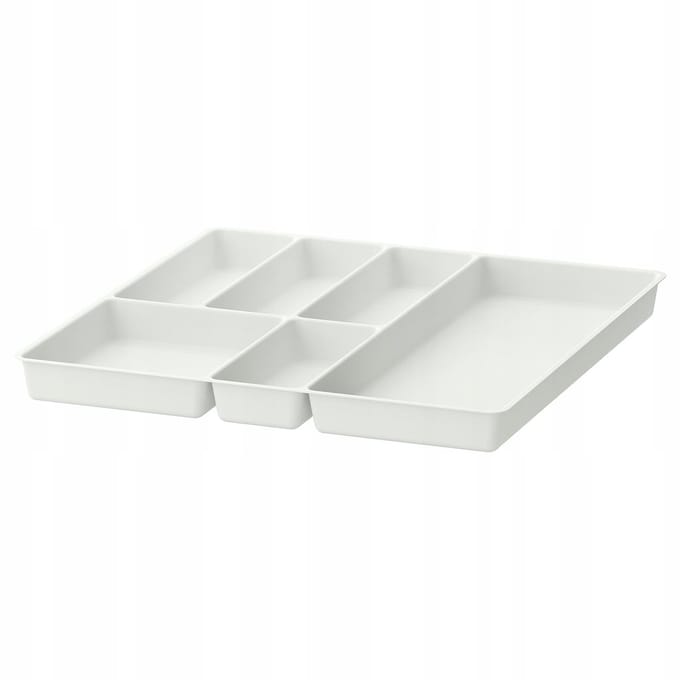 2x Bestekbak Wit 51x50 cm - Keukenlade Organizer