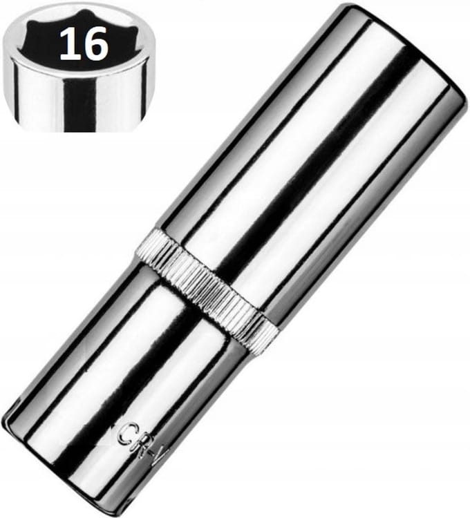 POWERBUILT Lange Dop 1/2" 6-kant 16 mm chroom-vanadiumstaal