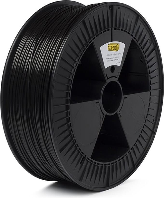 123-3D Zwart PETG filament Zwart 2,85mm (2,3Kg)