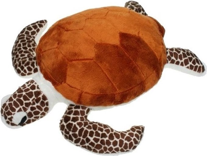Pluche Zeeschildpad Knuffel – Bruin – Zachte Knuffel – 43 cm
