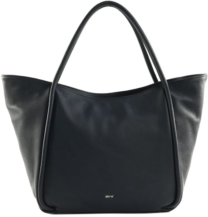 abro Leren Schoudertas Leather Dalia Shopper Willow Navy Donkerblauw