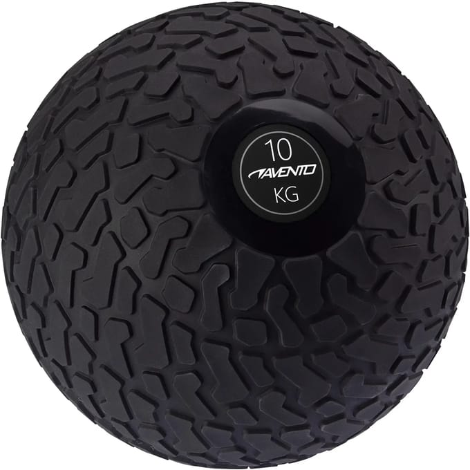 Avento Slam Bal met Profiel - 10 kg - Zwart - diameter ca. 26 cm