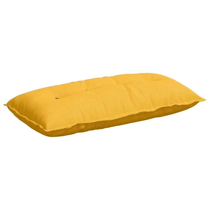 vidaXL - Rugkussen - Licht - Geel - 100 - x - 50 - x - 19 - cm - Corduroy - stof