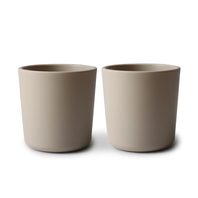 Siliconen drinkbeker - Mushie - BPA vrij - Vanilla- set 2