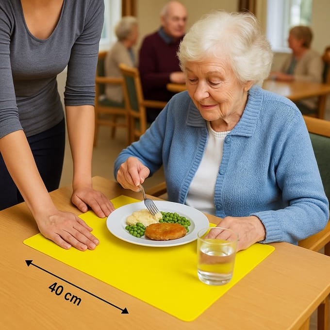 Antislip Placemat geel 40 x 30 cm