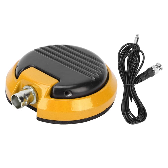 Pédale de commutation au pied ronde pour machine à tatouer, interrupteur au pied portable pour machine à tatouer, accessoireRose jaune