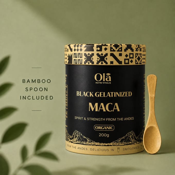 Black Gelatinized Maca Powder - Organic/Bio - 200g