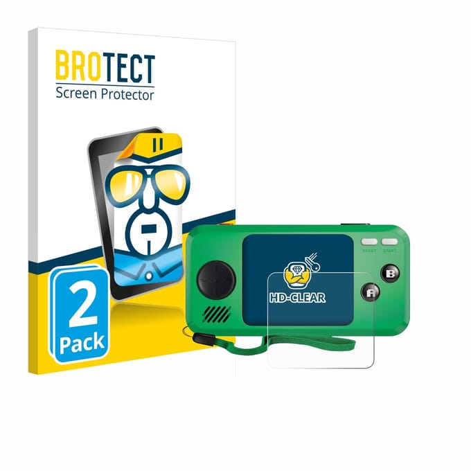 BROTECT - Screenprotector voor My Arcade Pocket Player Pro 2.75" - Folie Beschermfolie transparant 2 Stuks