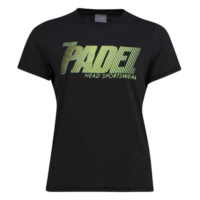 Head Dames/Dames Padel Bedrukt Sport T-shirt (Zwart)