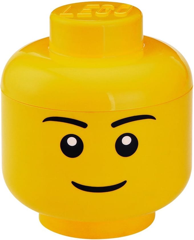Opbergbox Iconic Hoofd Boy 24 cm, Geel - LEGO